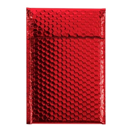 Box Packaging Glamour Bubble Mailers 7-1/2W x 11L Red 72/Pack GBM0711R